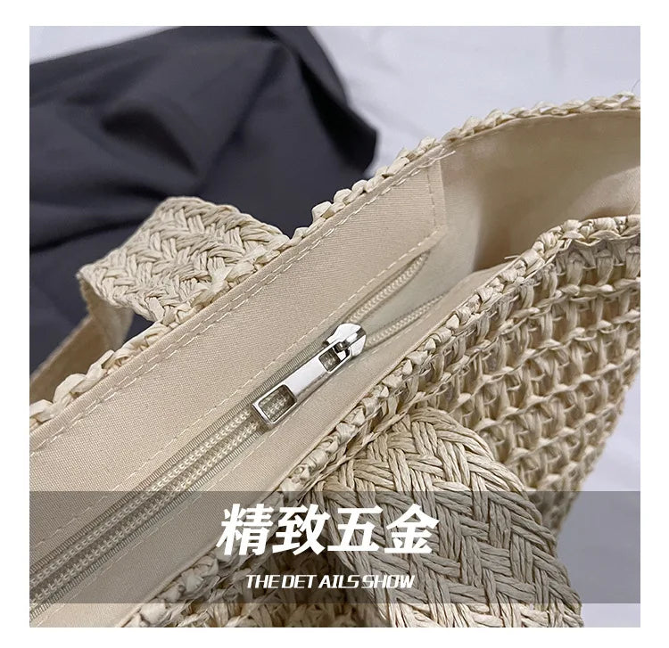 Hand-Woven Summer Handbags | Large Capacity Tote with Tassel