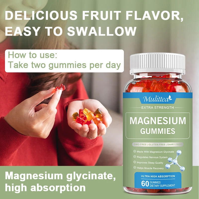 High Absorption Magnesium Taurine Gummies for Muscle Support