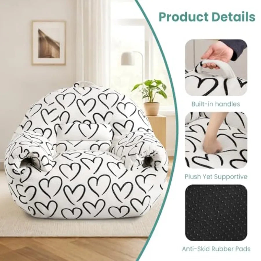 Comfy Bean Bag Chair for Adults | Cozy Foam-Filled Lounge