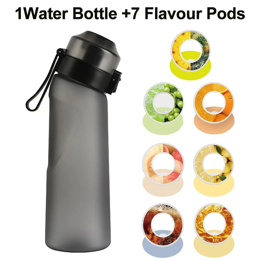650ML BPA Free Sports Air Water Bottle | Flavor Pods Included