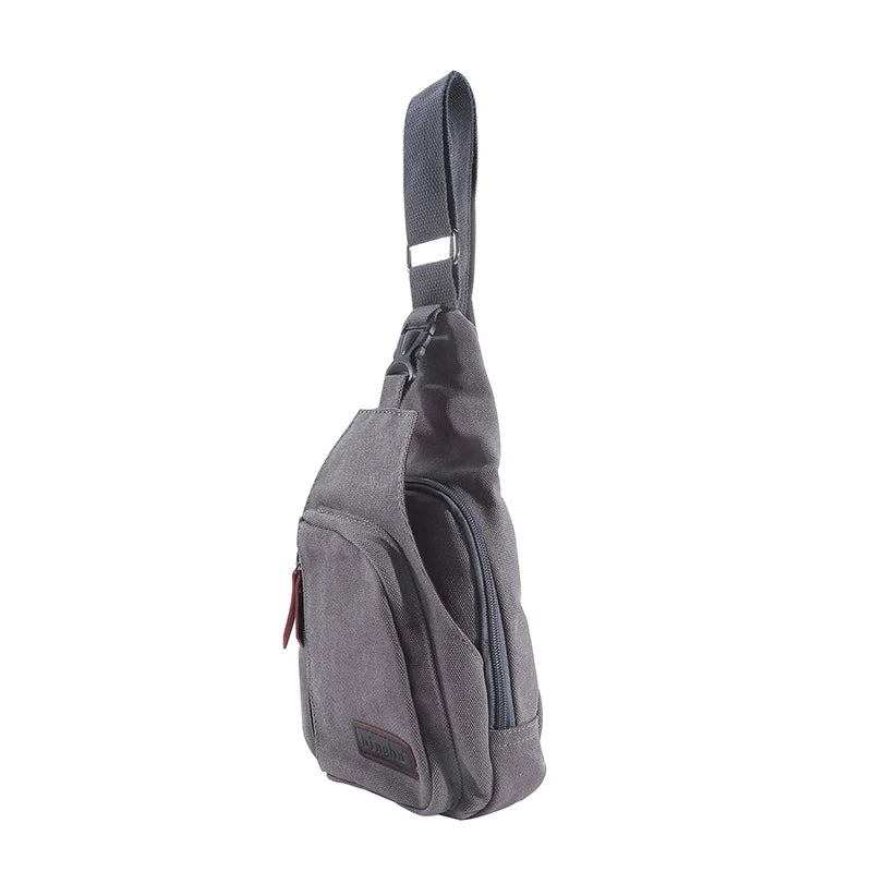 Men's Vintage Canvas Satchel Shoulder Sling Pack | Versatile Outdoor Bag