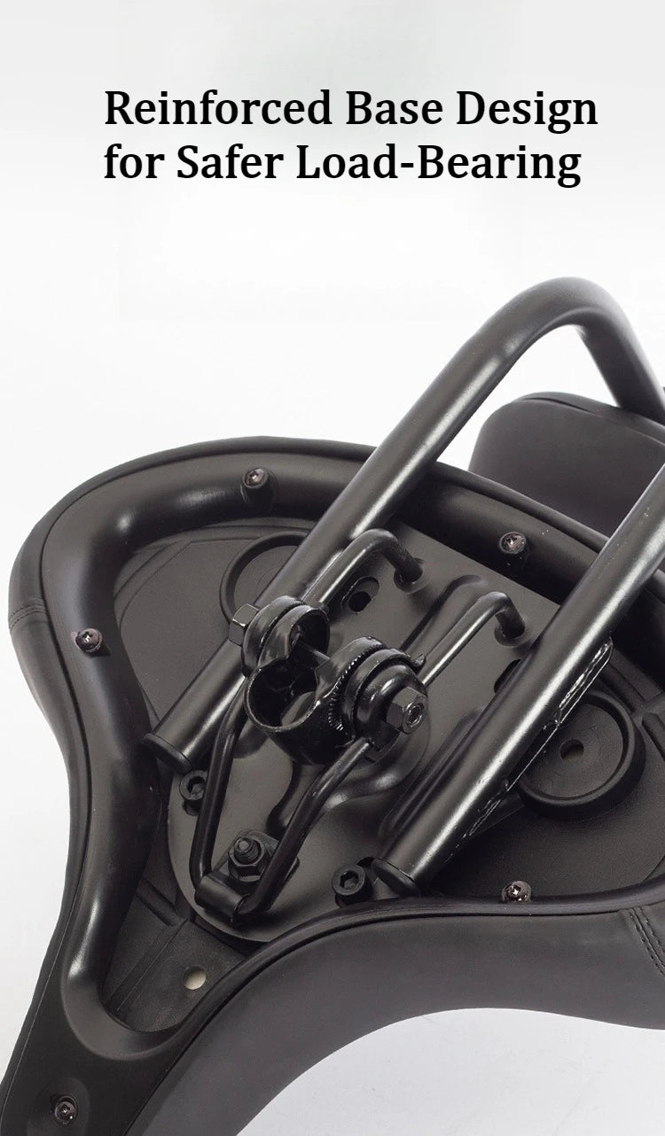 Oversized Comfort E-Bike Saddle with Backrest | PU Leather Seat