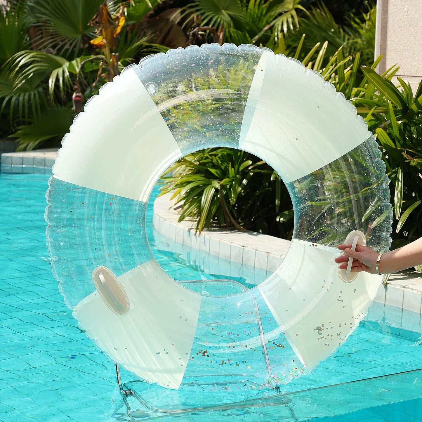 Minimalist Swim Ring Float | Stylish Pool Lounger for Relaxation