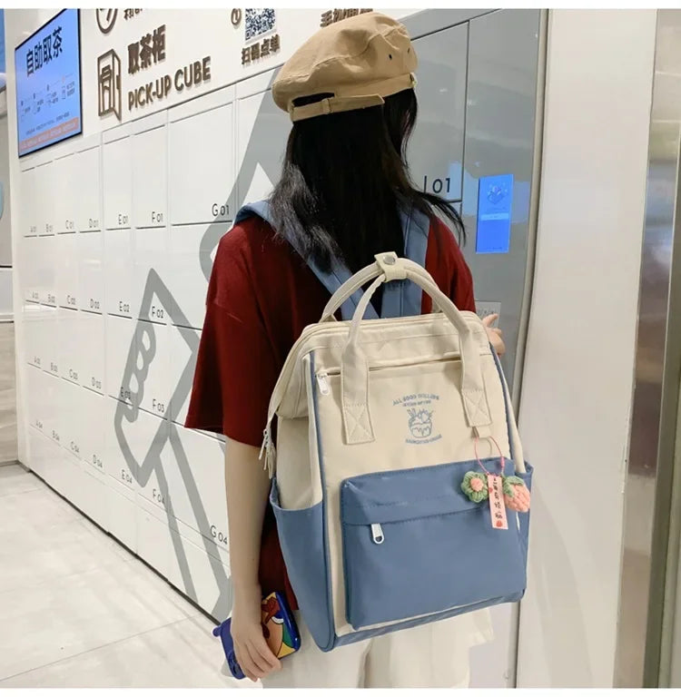 Kawaii Waterproof Backpack | Large Capacity Travel Bag for Women