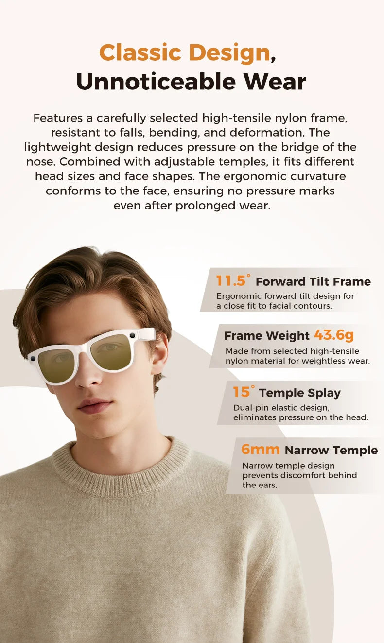 Large Capacity Smart Glasses with Translation & Recording Features