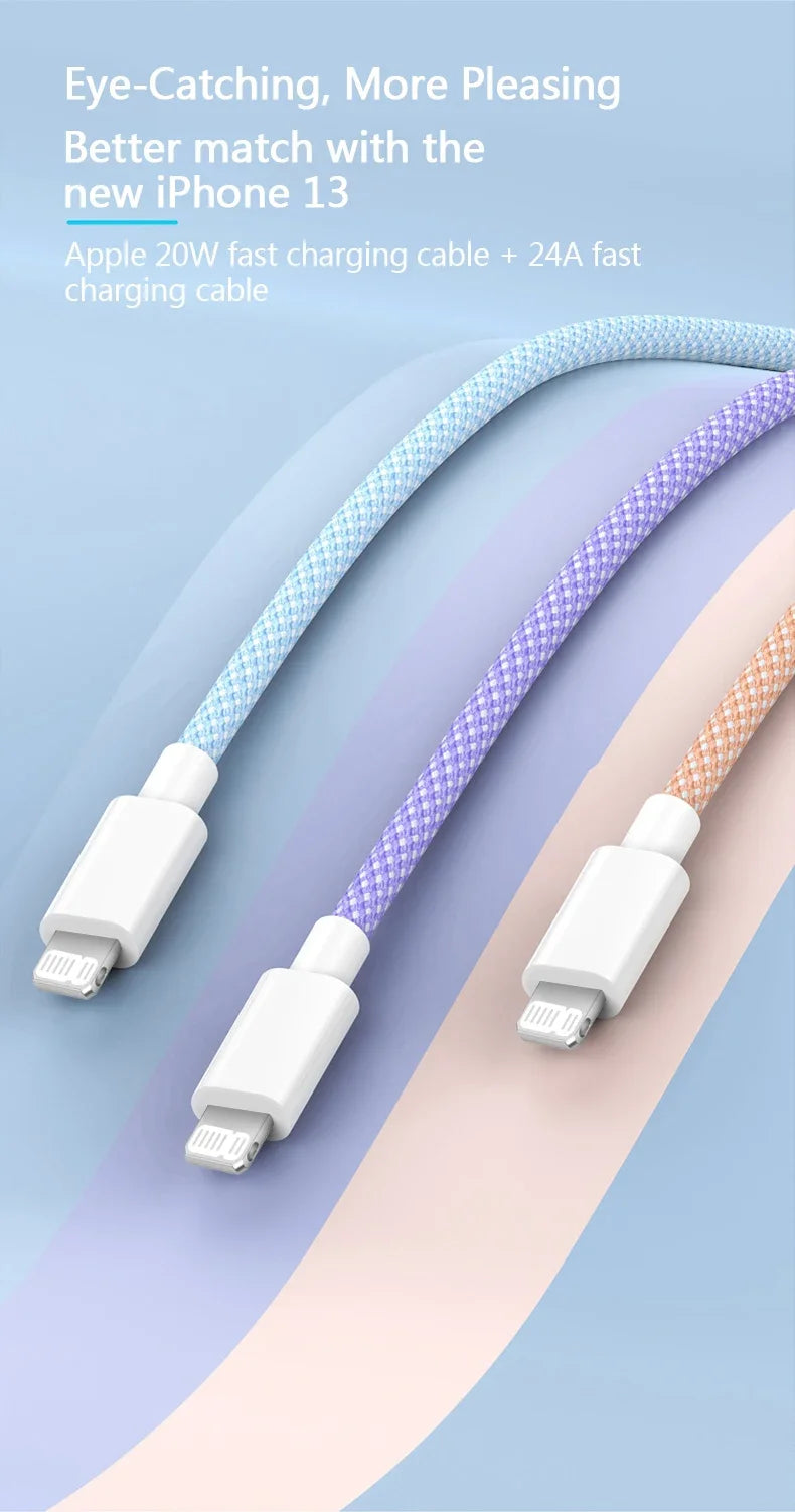 20W USB-C Fast Charging Cable for iPhone & iPad Devices
