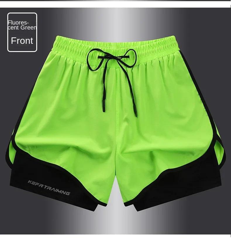 Men's & Women's Anti-Glare Double Layer Sports Shorts | Summer Style
