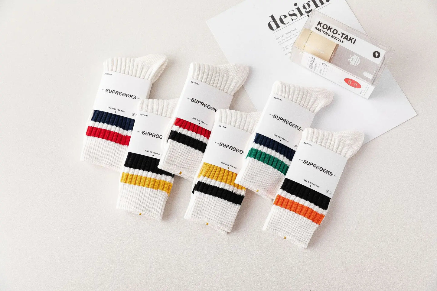 Men's Japanese Style Striped Crew Socks | Cozy Cotton Comfort