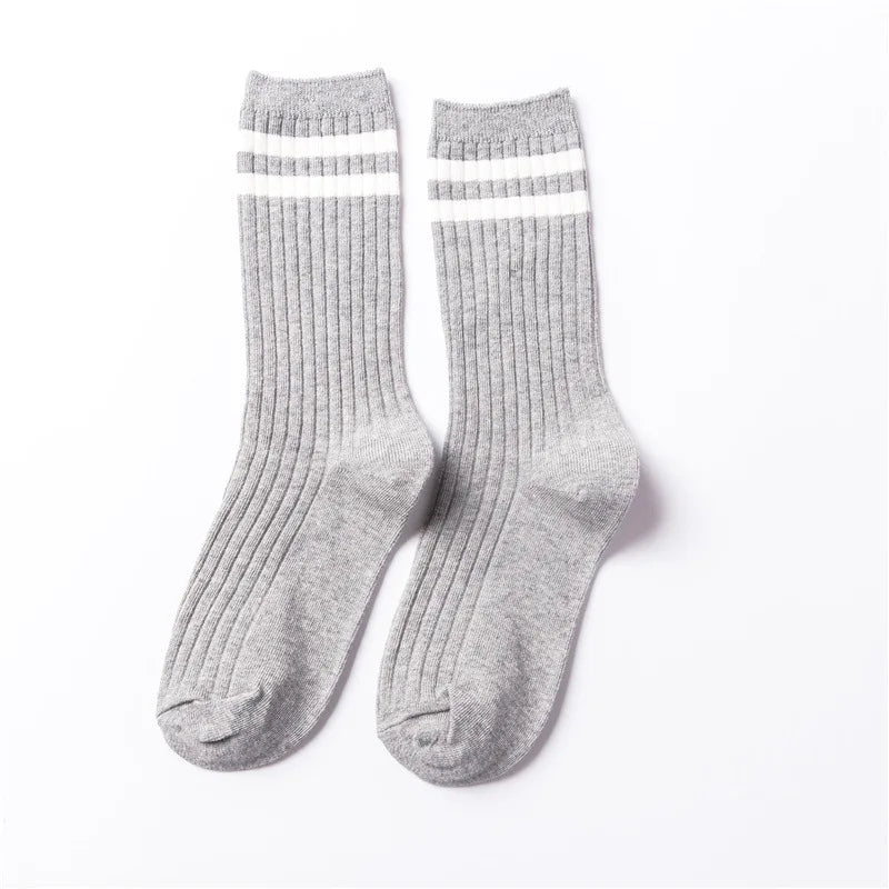 Stylish Women's Striped Long Socks | Comfortable Casual Footwear
