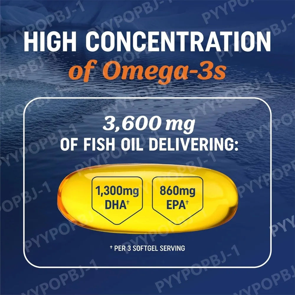 High-Potency Omega-3 Fish Oil Supplement | 3600 mg EPA & DHA