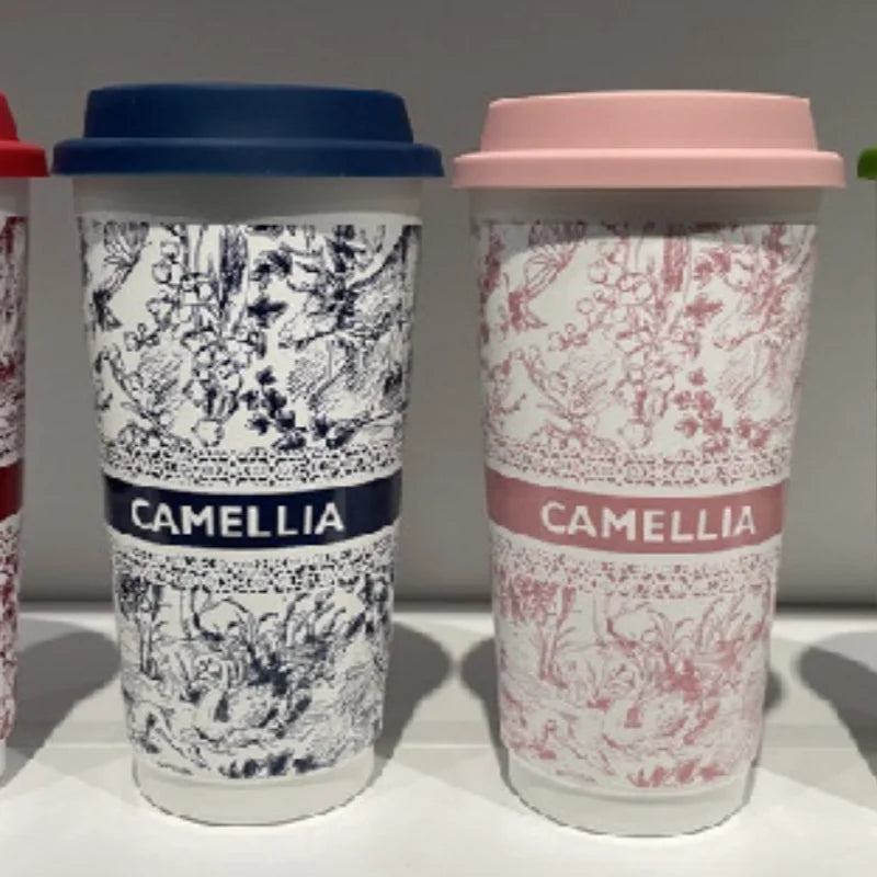 Taza de Café de Cerámica de Gran Capacidad con Tapa de Silicona | Elegante y Práctica