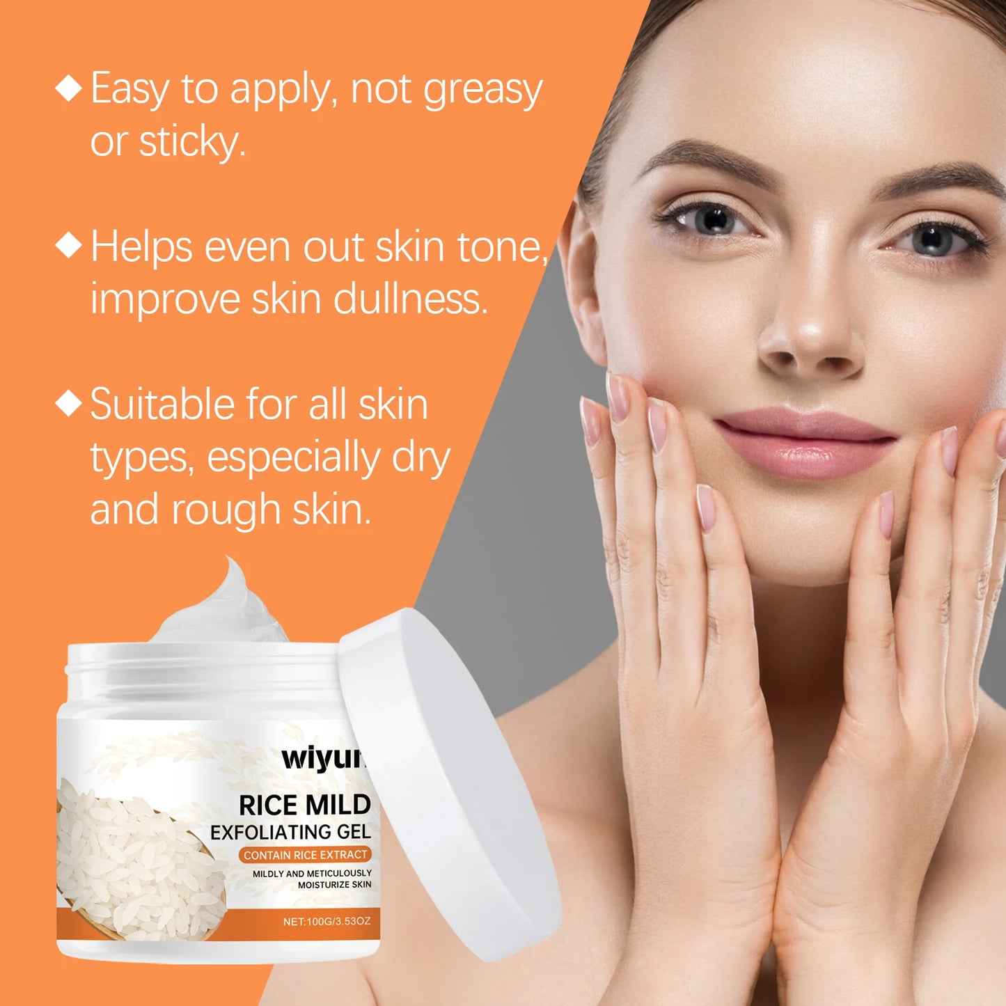 Gentle Rice Exfoliating Gel | Hydrating Face & Body Cleanser