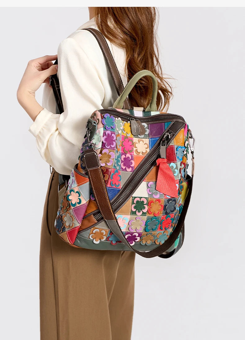 Stylish Leather Travel Backpack for Women | Versatile & Chic