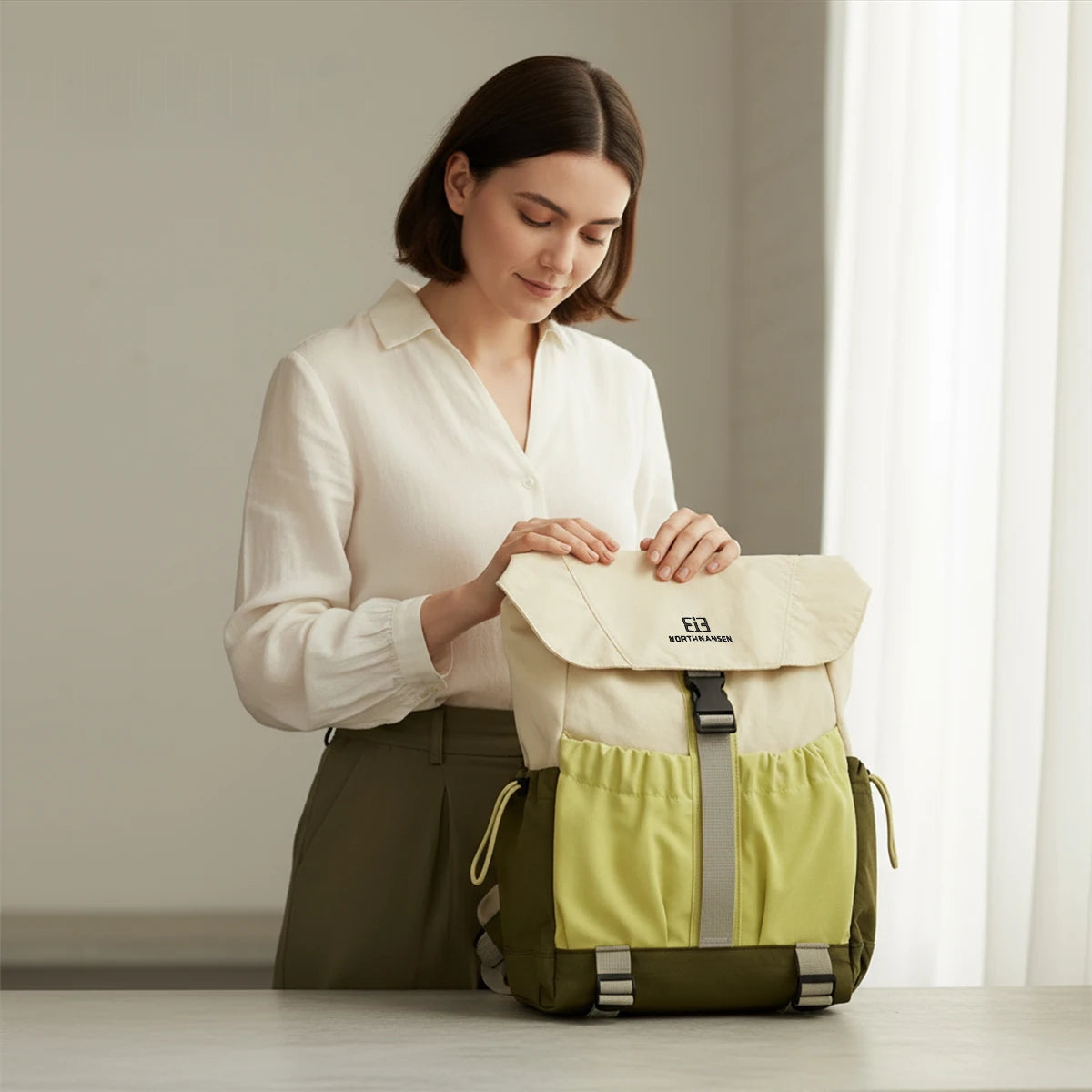 Women's New Style Backpack for Commuting and Travel, Lightweight, Suitable for College and High School Students, Stylish, for Class, Outdoor Sports, Laptop Backpack for Men