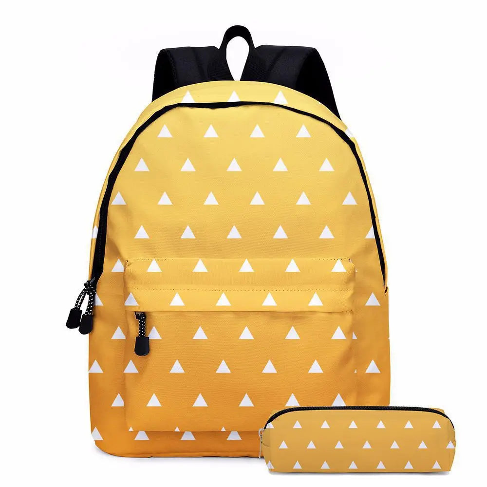 Anime Demon Slayer Backpack Set | Stylish Schoolbag & Pen Bag