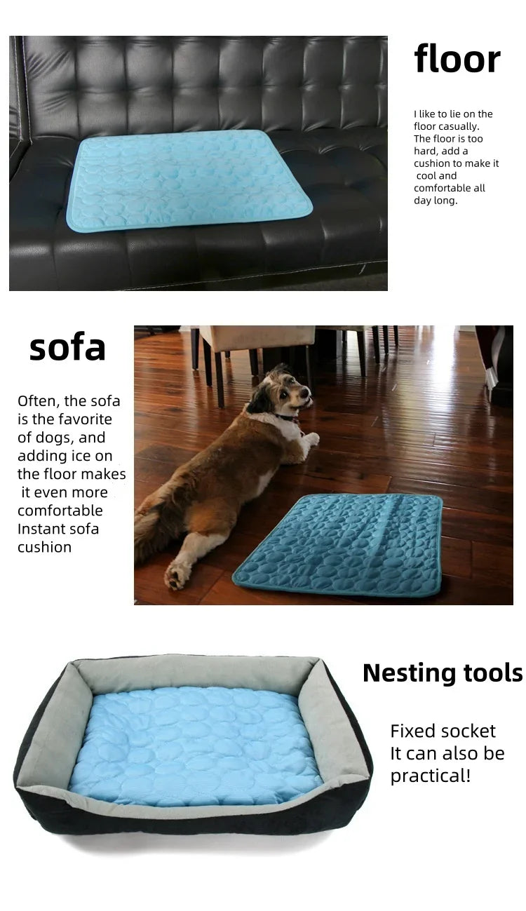 Cooling Pet Ice Pad | Breathable Washable Sleep Mat for Pets