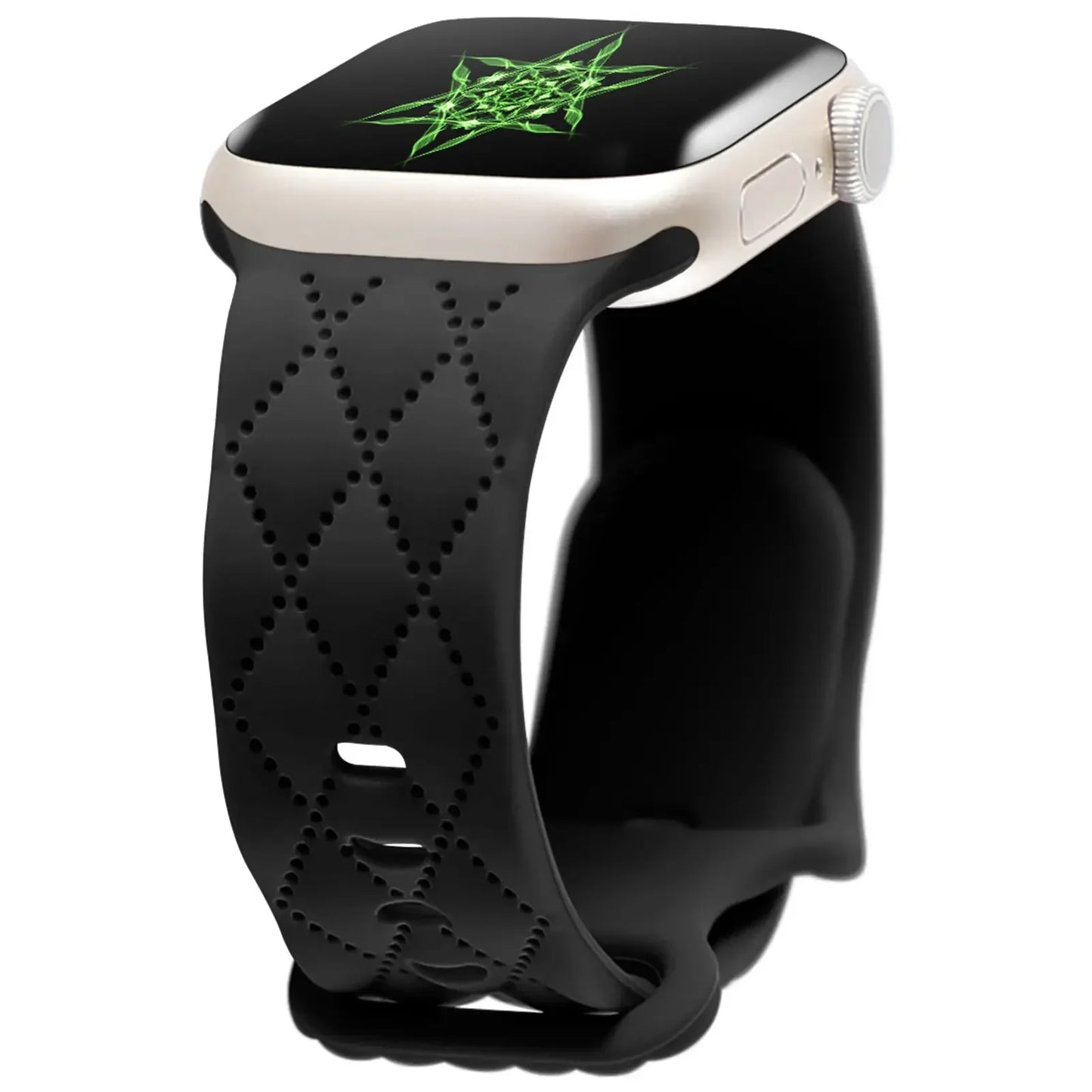 Stylish Engraved Silicone Watch Strap for Apple Watch