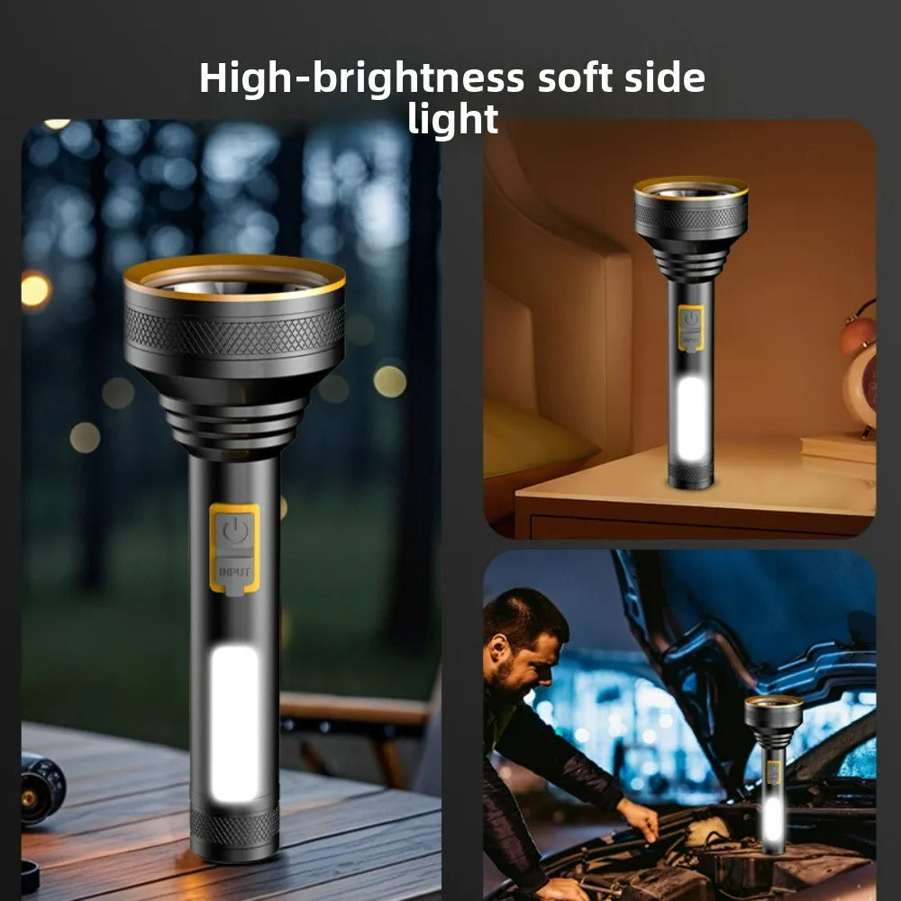 Compact USB Rechargeable Aluminum LED Flashlight for Emergencies