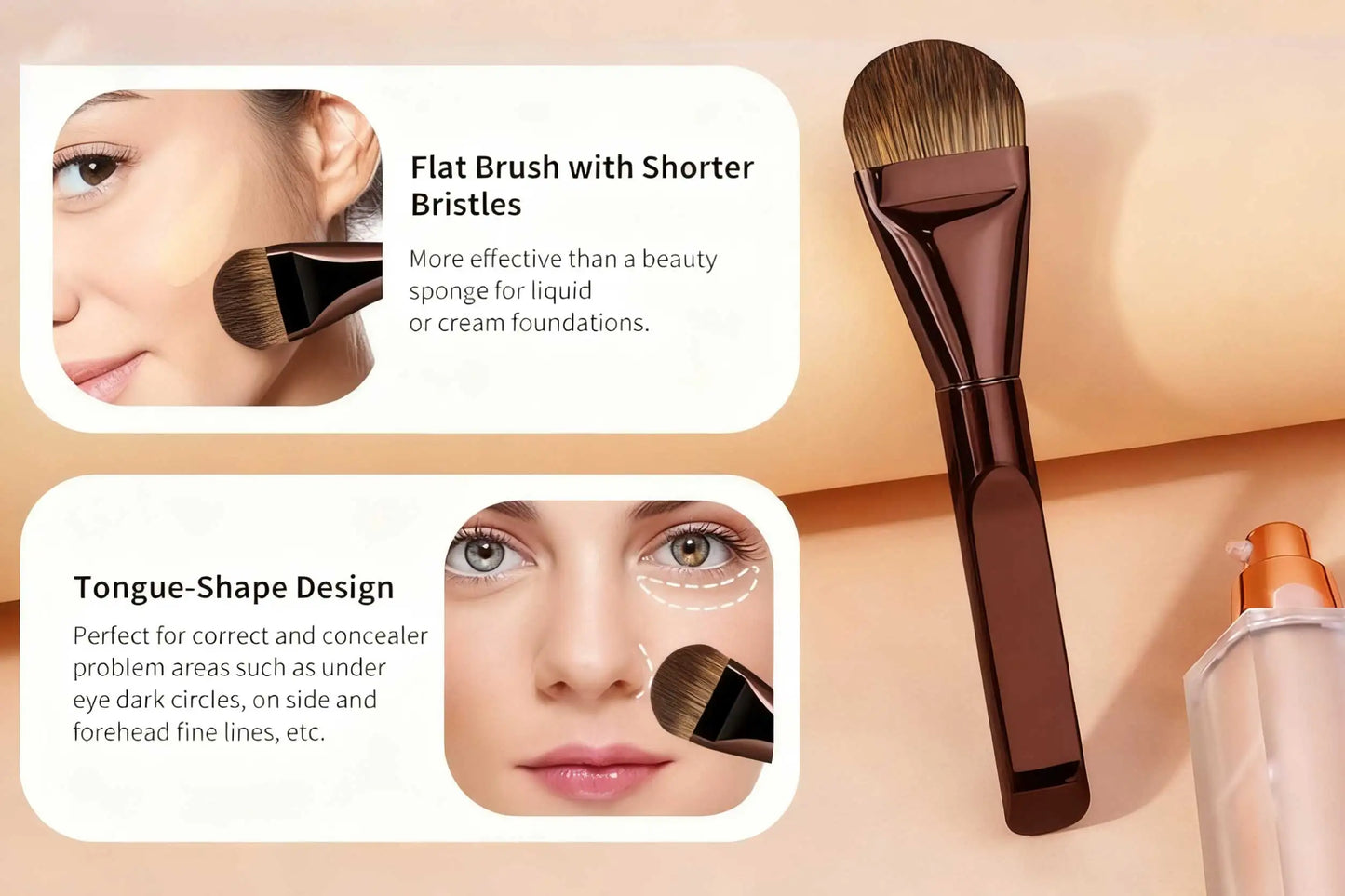 5 PCS Double-Ended Kabuki Makeup Brush Set | Perfect for Blending 2026