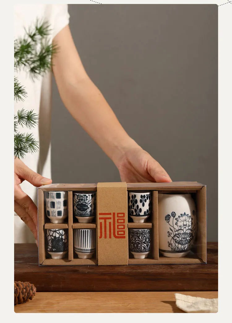 Creative Ceramic Sake Cup Set | Perfect for Tasting and Gifting