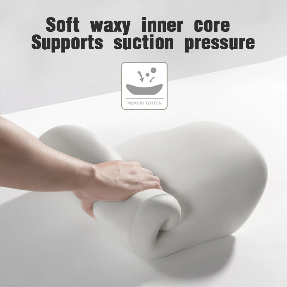 Memory Foam Car Neck Pillow | Breathable Lumbar Support Cushion
