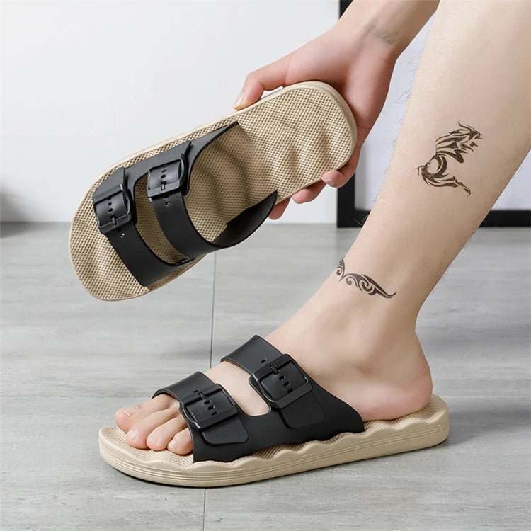 Comfortable Adjustable Men's Summer Slippers | Lightweight Beach Sandals