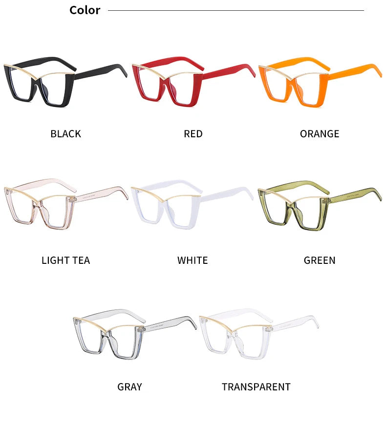 Chic Oversized Cat Eye Glasses | Stylish Blue Light Blocking Eyewear