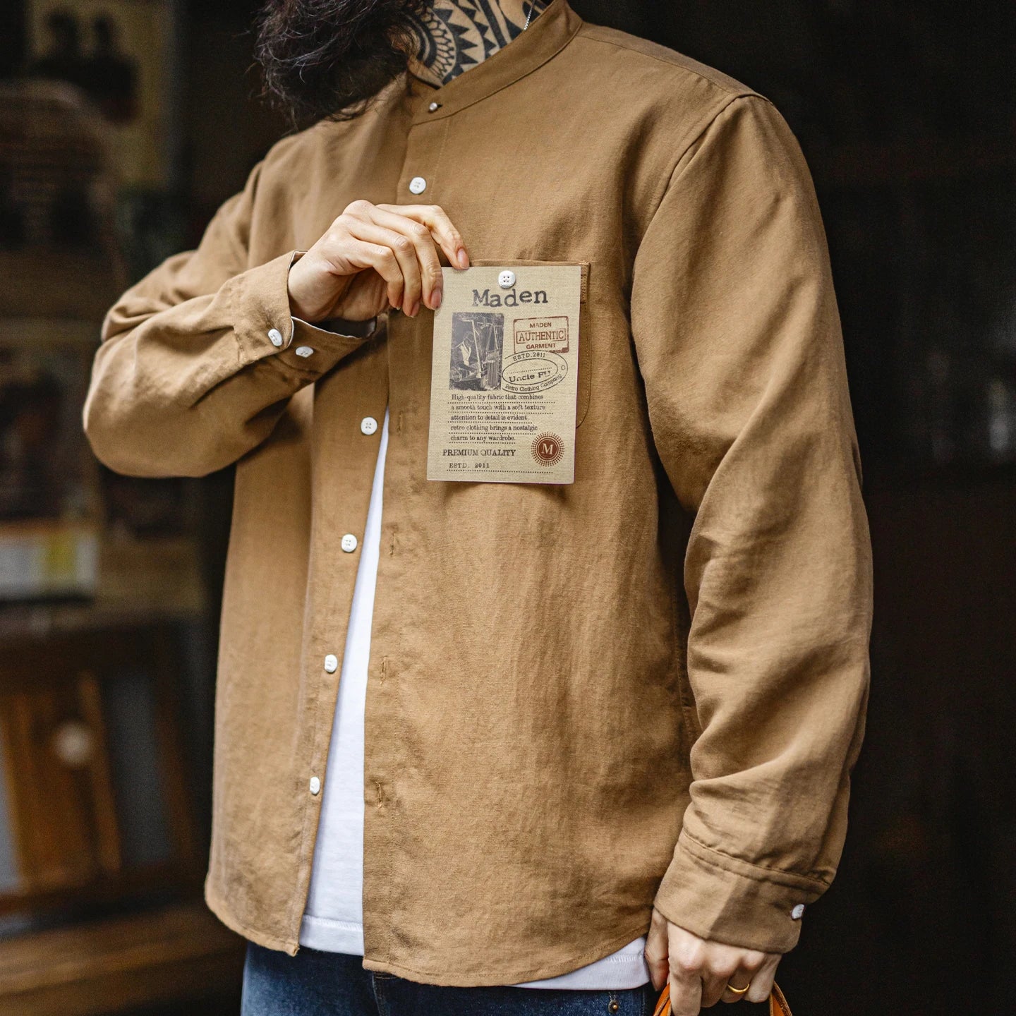 Men's Casual Spring Long Sleeve Shirt | Stylish Solid Color Blouse