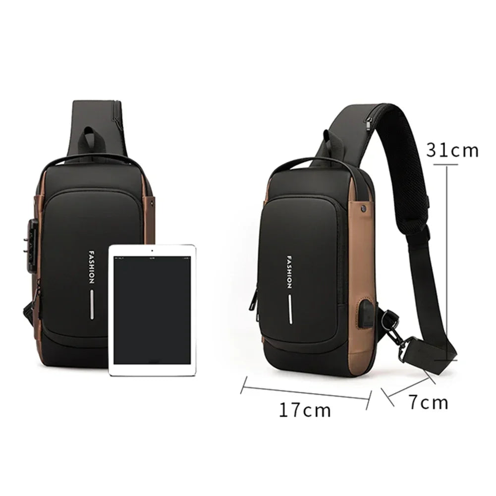 Multifunction Anti-theft USB Shoulder Bag | Stylish Crossbody Pack