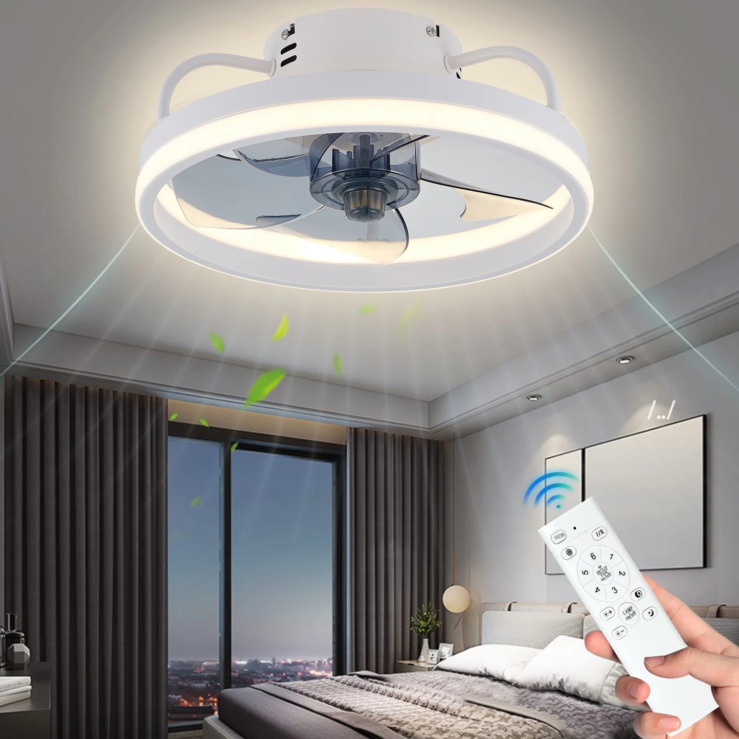 Smart Ceiling Fan with Light | Modern Silent Electric Fan