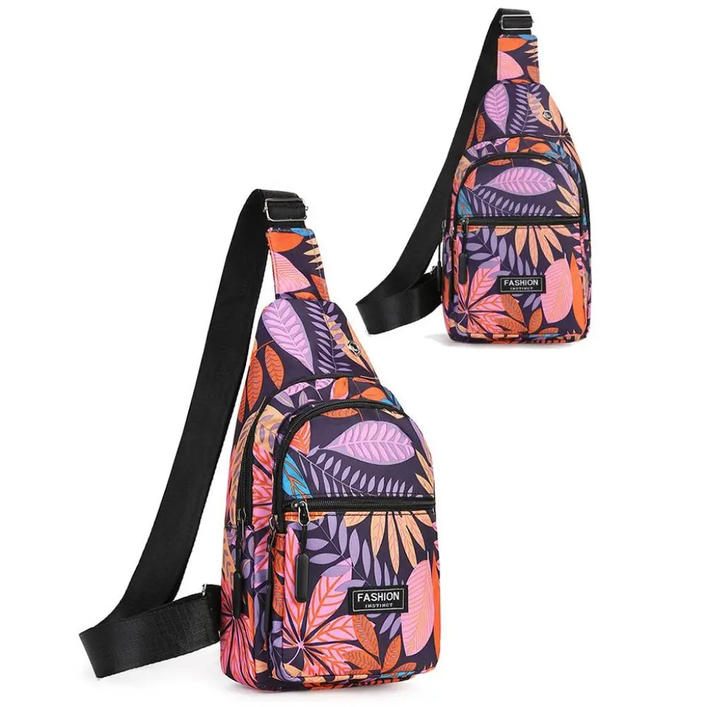 Casual Women's Chest Bags | Geometric Print Crossbody & Travel Use