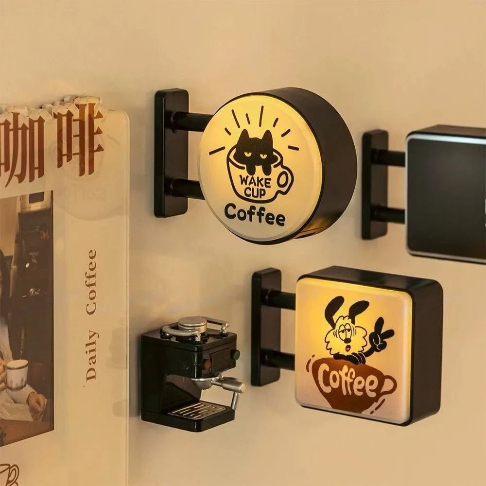 Retro Coffee Corner Refrigerator Magnet | Glowing Home Decor