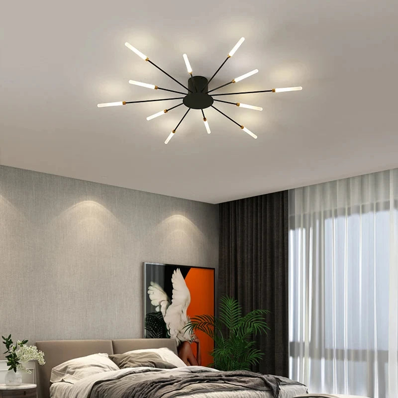 Modern LED Ceiling Lamp | Nordic Fireworks Design for Home Decor