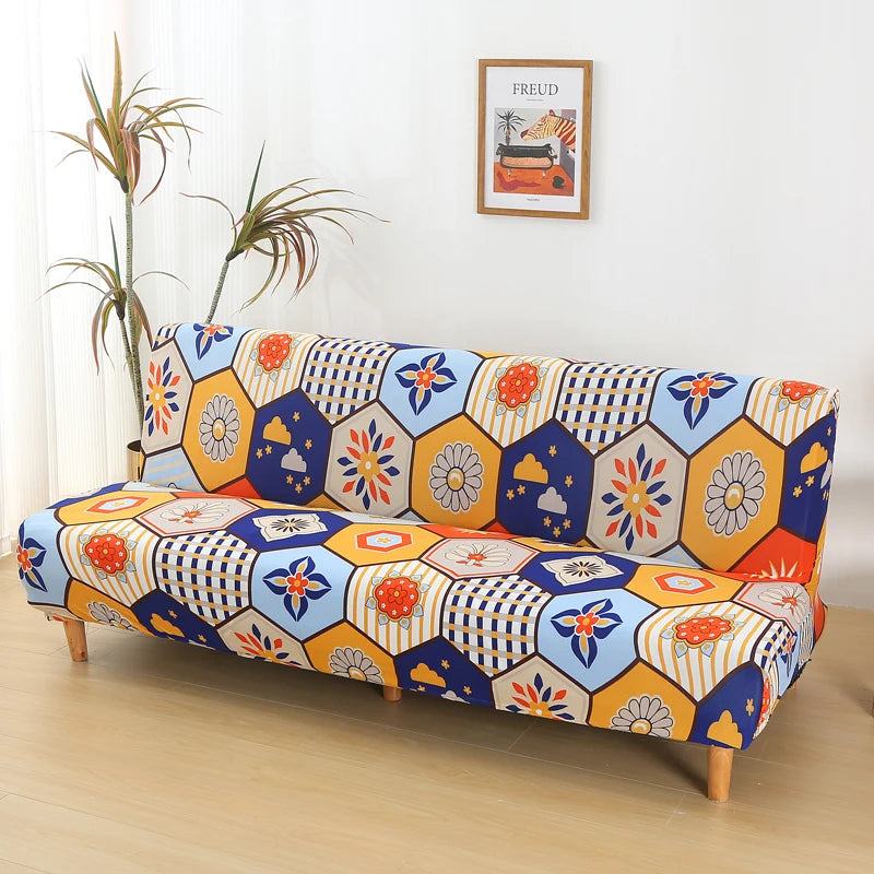 Stretch Printed Sofa Bed Cover | Dust-Proof Furniture Protector