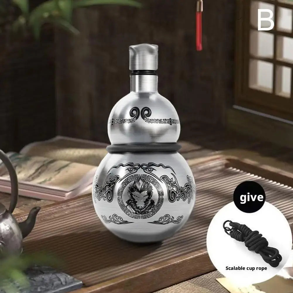 Large Capacity Stainless Steel Gourd Water Bottle | Thermal Insulation Cup