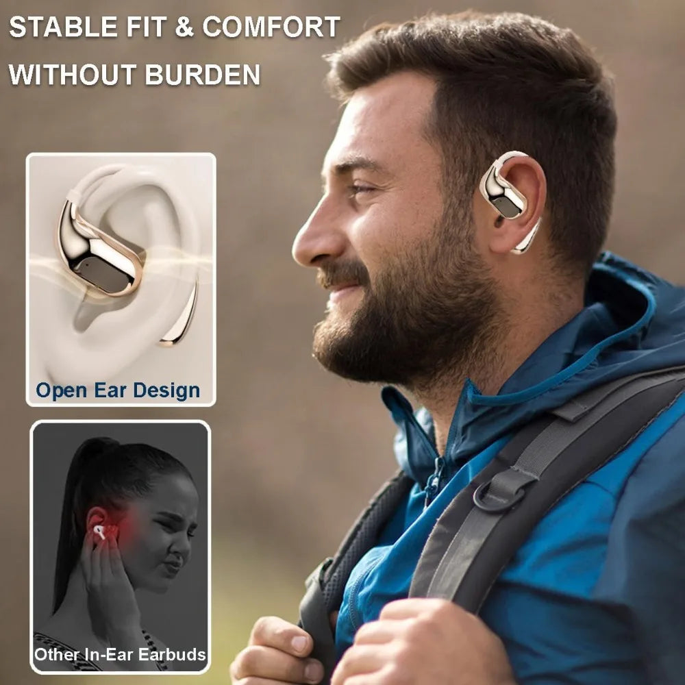 AI Translation Earbuds | Bluetooth 5.3 Open Ear Headphones