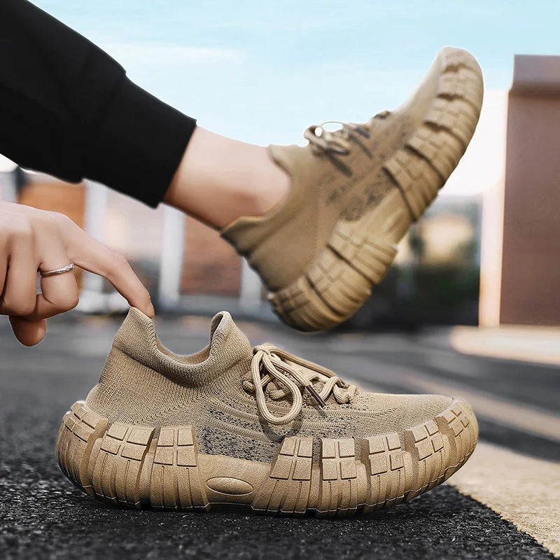 Men's Casual Breathable Mesh Shoes | Non-slip Thick Sole Comfort