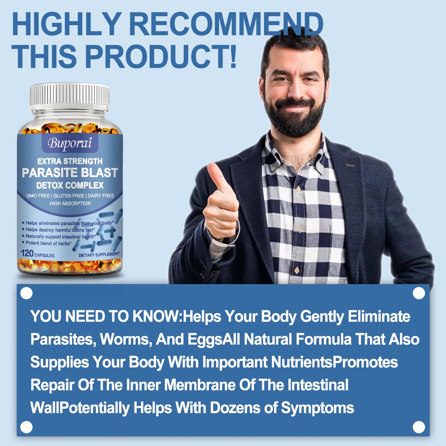 Parasite Blast Detox Complex | Cleanse Intestines & Boost Digestion
