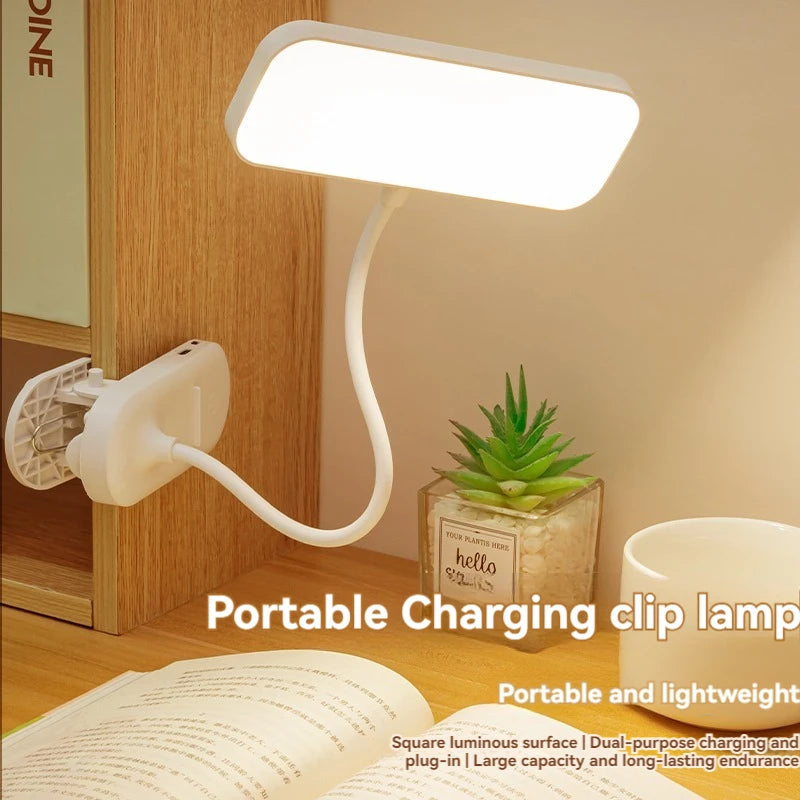Clip-On LED USB Charging Desk Lamp for Students & Offices