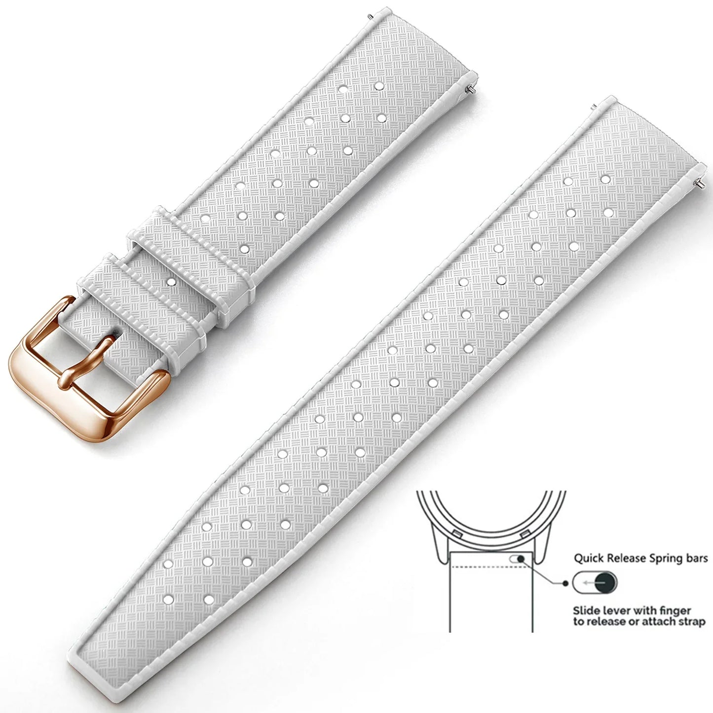 Tropical Silicone Watch Band | Quick Release Rubber Strap