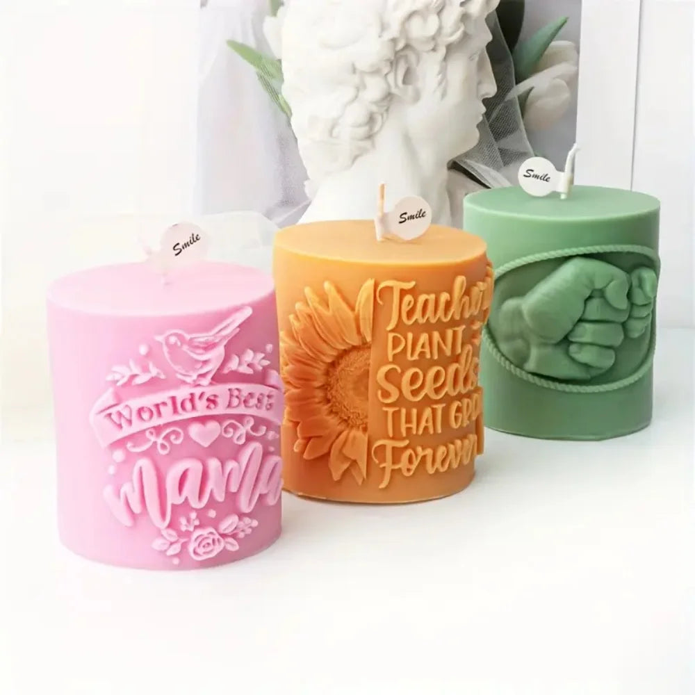 Cylindrical Silicone Candle Mold | Ideal for DIY Candle Making