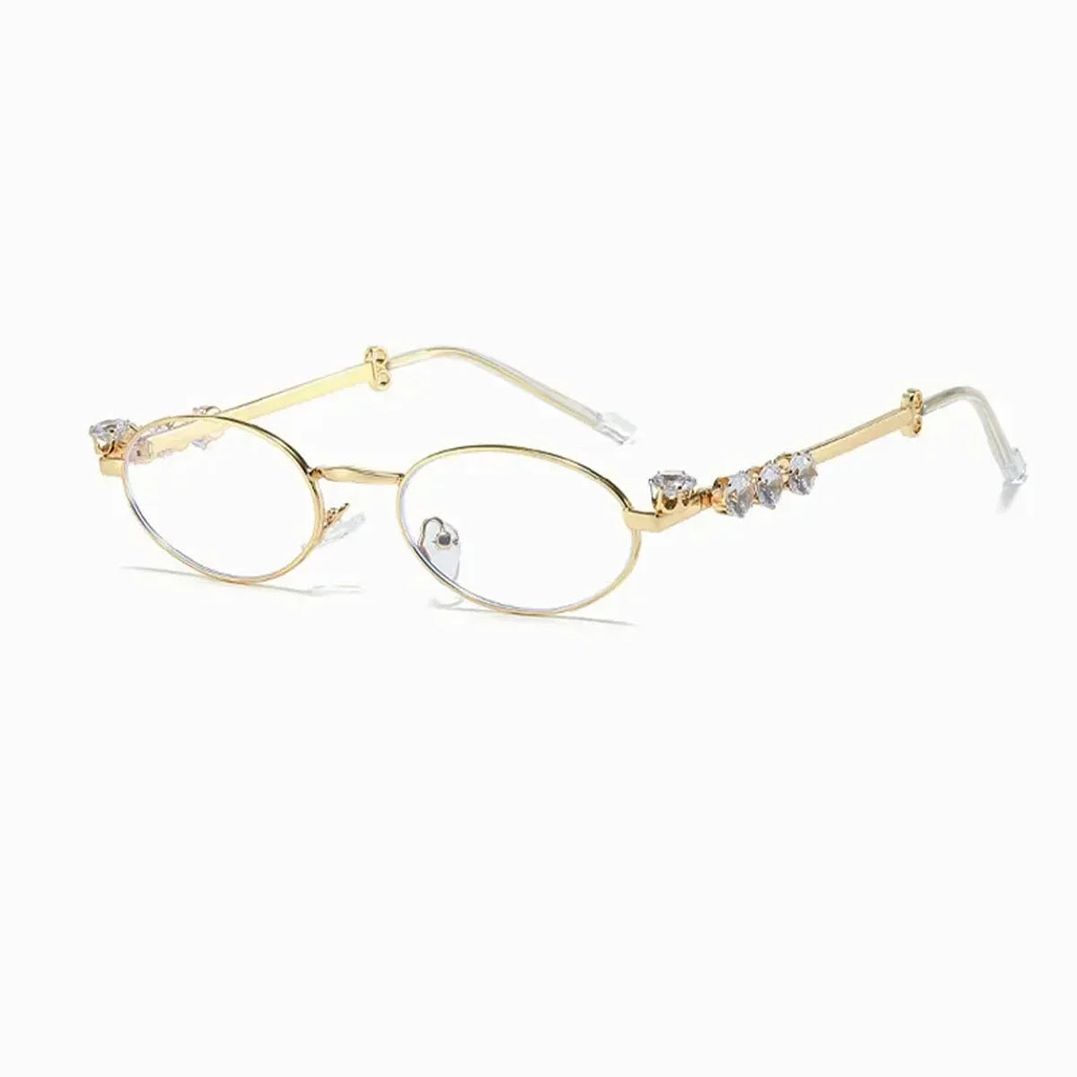 Women's Retro Silver Anti Blue Light Eyewear | Chic Oval Glasses