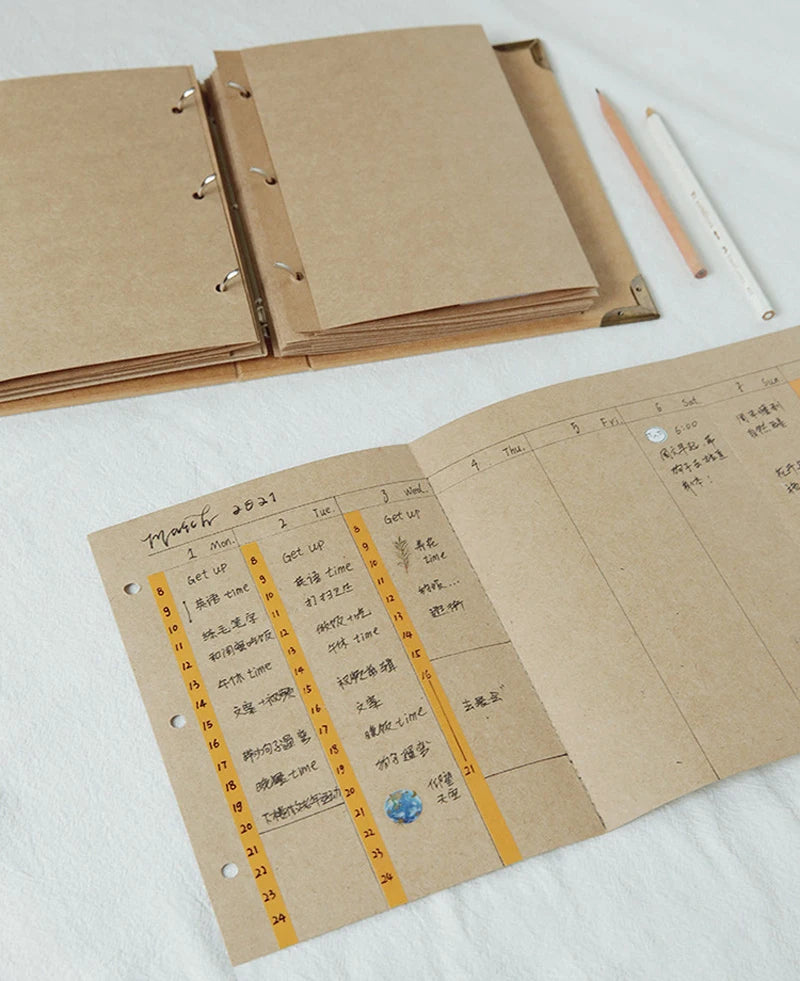 Retro Kraft Paper Cover Photo Album | Wedding Guest Book & Scrapbook