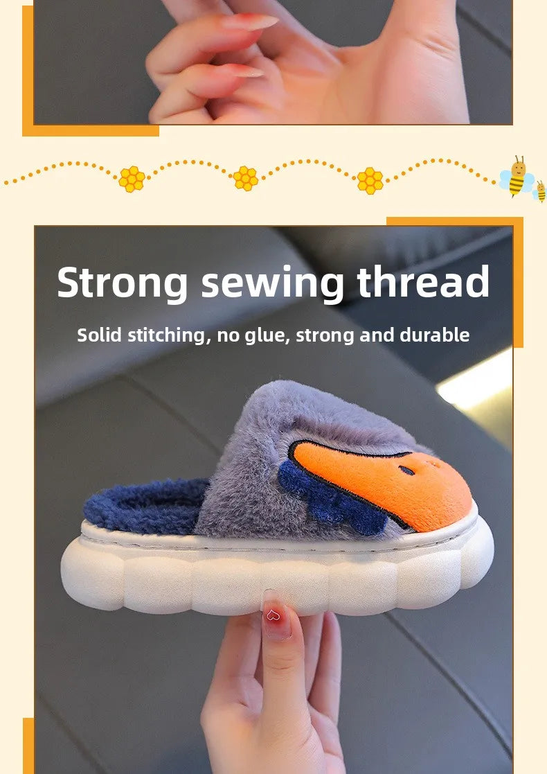 Cute Dinosaur Slippers for Kids | Warm and Cozy Indoor Shoes