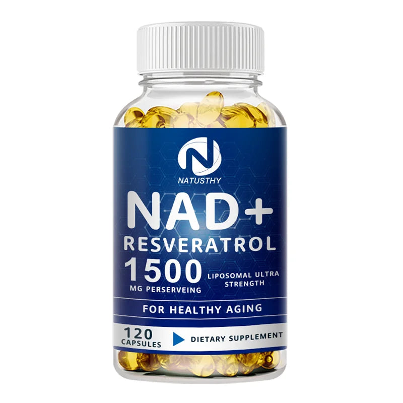 1500MG NAD+ Supplement with Trans-Resveratrol for Energy & Health