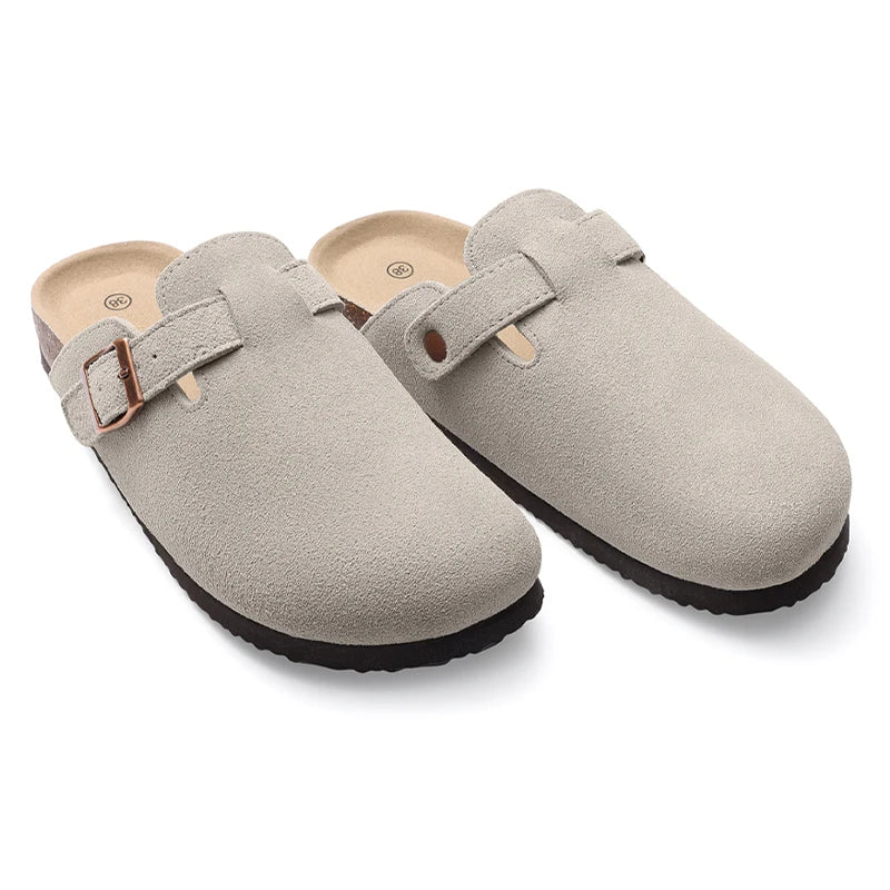 Comfortable Arch Support Suede Clogs for Home and Outdoor