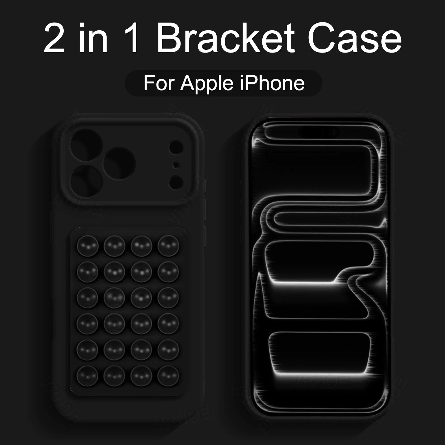 Silicone Suction Cup Holder Case for iPhone | Solid Color Covers