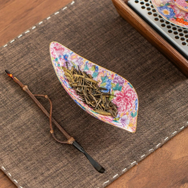 Cucharilla de Cerámica para Té y Café de Hojas Sueltas | Diseño Elegante