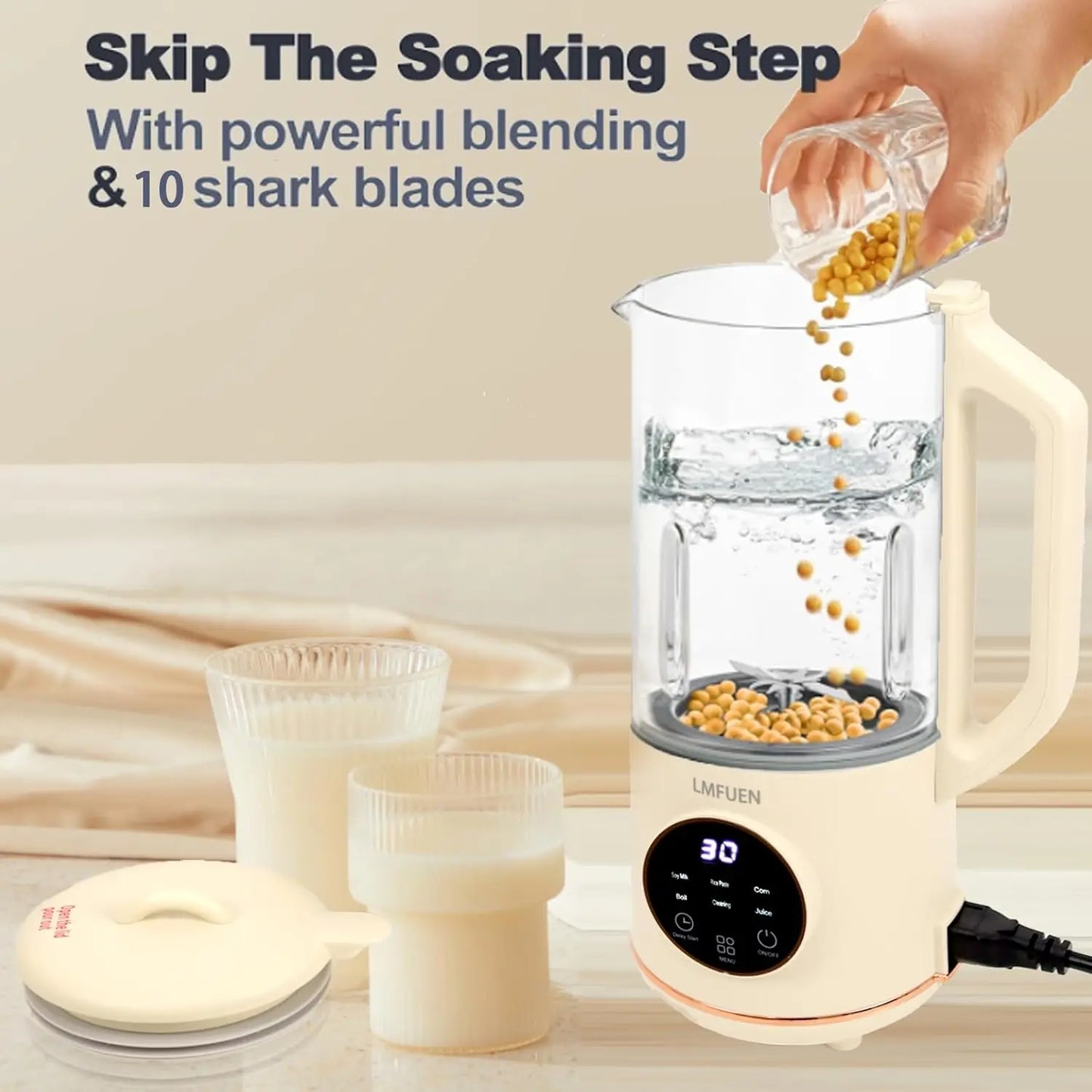 Automatic Nut Milk Maker | 40oz Cold & 27oz Hot Blender