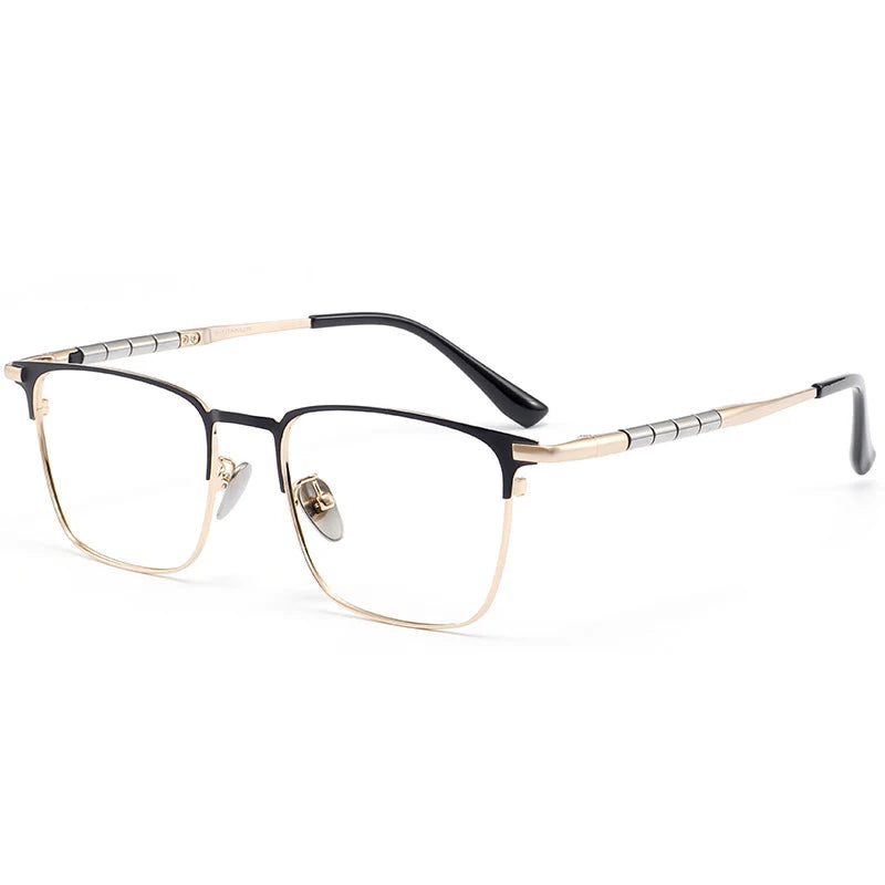 Men's Pure Titanium Square Eyeglasses | Stylish Business Eyewear
